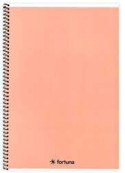 Fortuna Spirálfüzet vonalas FORTUNA Monocolor A/5 70 lapos pasztell barack