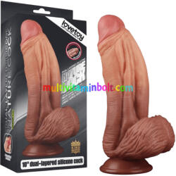Lovetoy - Dual-layered Silicone Nature Cock Brown - 10 inch