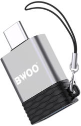 BWOO BZ-35 USB-A - USB-C adapter - szürke