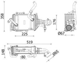 MAHLE Chladič plniaceho vzduchu MAHLE CI 665 000P (CI 665 000P)