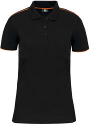 Designed To Work WK271 LADIES' SHORT-SLEEVED CONTRASTING DAYTODAY POLO SHIRT (wk271bl/or-xs)