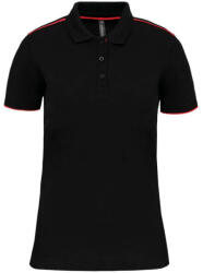 Designed To Work WK271 LADIES' SHORT-SLEEVED CONTRASTING DAYTODAY POLO SHIRT (wk271bl/re-3xl)