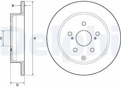 DELPHI Tarcza Ham. Toyota Prius 12- (bg4757c)