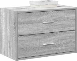 vidaXL Шкаф с 2 чекмеджета сив сонома 60x31x40 см инженерно дърво (858831)