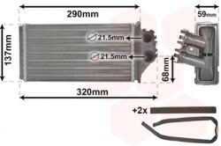VAN WEZEL Výmenník tepla vnútorného kúrenia VAN WEZEL 40006228 (40006228)