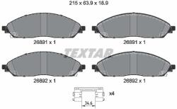 TEXTAR set placute frana, frana disc TEXTAR Q+ 2689101 (2689101)
