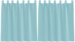 vidaXL 2 db türkizkék fátyolfüggönyök hurokkal 140x140 cm 0.25 kg 4102326 (4102326)