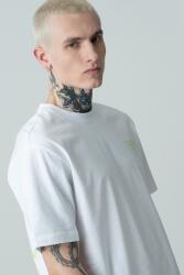 Only & Sons Only & Sons, Organikuspamut póló mintával, Fehér, Limezöld, 2XL (22034380-BRIGHT-WHITE-COBACABANA-XXL)