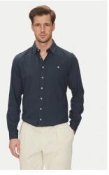 BLEND Férfi kevert anyagú ing, 20717859, len/viszkóz, S INTL, sötétkék (0000304639036_S)