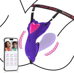 SuperLove Wearable G-Spot Panty Vibrator with Remote & App Purple Vibrator