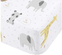 Catherine Lansfield Cearceaf pentru copii alb pentru pătuț cu elastic 70x140 cm Roarsome Animals - Catherine Lansfield
