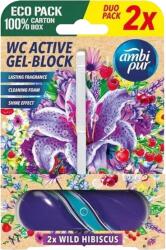 Ambi Pur Ambipur aktív wc gél blokk 2x45g wild hibiskus