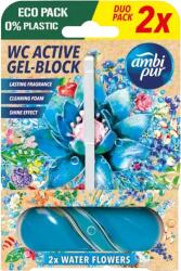 Ambi Pur Ambipur aktív wc gél blokk 2x45g water flowers
