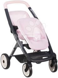 Smoby Iker babakocsi biztonsági övvel Twin Pushchair Pink Maxi Cosi&Quinny Smoby 42 cm játékbabának 64 cm ergonomikus tolókarral (SM253221)