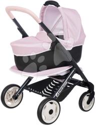 Smoby Kombinált babakocsi Puschair Pink Maxi Cosi&Quinny Smoby mály sportos és horodzható mózeskosár 42 cm játékbabának 64 cm tolókarral (SM253121)
