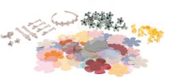 Smoby Tartalék készlet virágékszerek készítéséhez Crea Flower Jewelry Refill Smoby bizsuval és virágszirmokkal 98 kiegészítő (SM350418)