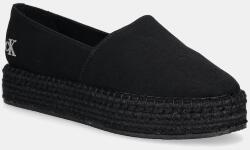 Calvin Klein Jeans espadrilles FLATFORM ESPADRILLE MG/HDW fekete, platformos, YW0YW01737 - fekete Női 39