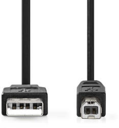 Nedis USB 2.0 nyomtató kábel A-B 2.0m, fekete - CCGL60100BK20