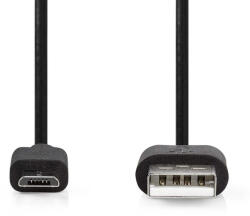 Nedis USB-A - Micro USB kábel 1.0m, USB2.0, fekete - CCGL60500BK10