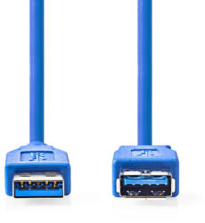 Nedis USB 3.2 Gen 1 hosszabbító kábel 3m, USB-A apa - USB-A anya, kék - CCGP61010BU30