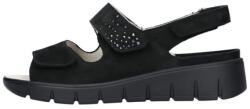 Waldläufer Sandale dama, negru, casual, din piele naturala, cu talpa groasa, Waldlaufer 870004-162-001-M-Wiola-Negru (Marime: 36) (870004-162-001-M-Wiola-Negru-36)