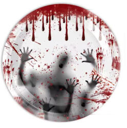 Halloween véres tányér 10 db