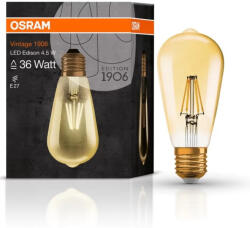 OSRAM VINTAGE 1906 LED CL Edison FIL GOLD 36/4, 5W/825 E2 LEDVANCE (20240134)