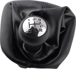 Leather Luxe Buton schimbător viteze cu mâner pentru Peugeot 207 / 307 / 406 Peugeot Negru Z90182 (Z90182)