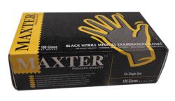 Maxter púdermentes, fekete nitril vizsgálókesztyű 5, 5 g (MAXTERPQ5.5)