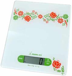Mommert MOMERT Elektronikus üveglapos konyhamérleg (virág mintával) (6859)