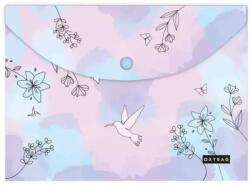 KARTON P+P Mapă din plastic cu model colibri, cu capse - A4 (8 96125)