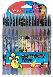 Maped Markerek MAPEDColor' PepsMonster 12 db + 15 db viteldíj. ceruza