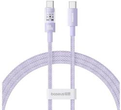 Baseus Gem USB C - USB C gyorstöltő kábel 1 m 100 W Lila