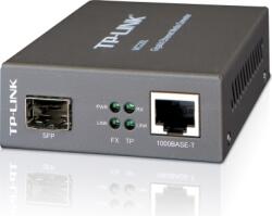 TP-Link MEDIA CONVERTOR TP-LINK RJ45 1000M la slot SFP 1000M cu suport Module MiniGBIC, montabil in sasiu MC220L (MC220L)