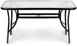 ModernHOME Üvegasztal 140x80 cm fekete SC-094
