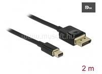 Delock kábel Mini DisplayPort > DisplayPort 8K 60Hz tanúsítvánnyal 2m (DL84928) (DL84928)