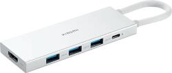 Xiaomi USB 3.0 Type-C Multiport adapter, 3x USB-A, USB-C 100W PD, 4K 60Hz HDMI, fém ház (BHR8804GL) (BHR8804GL)