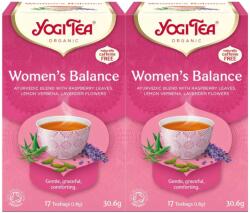 YOGI TEA 2x Bio női egyensúly tea készlet, 17 tasak, 30.6 g
