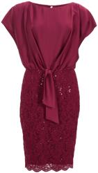 Swing Női lenge ruha, 5AI10900, poliészter, Bordó, 36 (0000304893636_36)