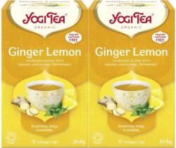 YOGI TEA 2x Bio gyömbér-citromos tea készlet, 17 tasak, 30.6 g