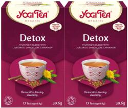 YOGI TEA 2x Bio méregtelenítő tea készlet, 17 tasak, 30.6 g