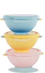 Badabulle Fun Colors tálka kupakkal 3 db