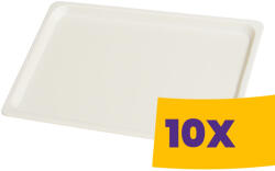  Felszolgáló műanyag tálca nagy fehér 10db