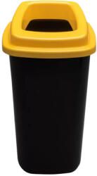 Plafor Sort szelektív hulladékgyűjtő szemetes Fekete-Sárga 28L (PL683-01)