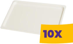  Felszolgáló műanyag tálca közepes fehér 10db