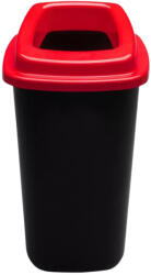 Plafor Sort szelektív hulladékgyűjtő szemetes Fekete-Piros 28L (PL683-04)