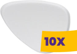  Lekerekített háromszögletű műanyag tálca fehér 10db