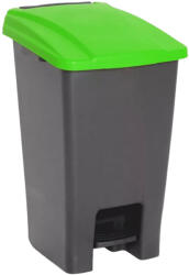 PLANET Pedálos szelektív hulladékgyűjtő szemetes Antracit-Zöld 70L (UP228Z)