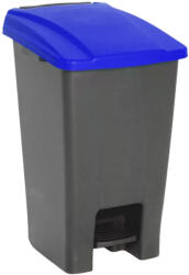 PLANET Pedálos szelektív hulladékgyűjtő szemetes Antracit-Kék 70L (UP228K)