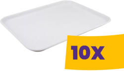  Gastro tálca kicsi műanyag fehér 10db